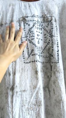 Rare Vintage Thai Yantra Talismanic Yant Shirt Large Over 40 Years Old Original