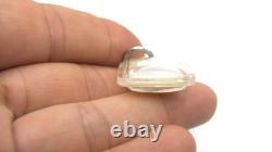 Rare White Phra Somdej Nga Gae Carved Thai Buddha Amulet Pendant Sacred