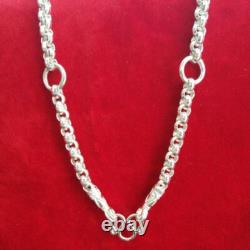 Real 925 Sterling Silver Rope Chain Necklace Thai Buddha Amulet Style 2 Baht