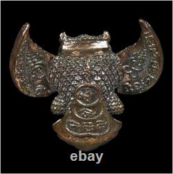 Real Amulet Owl Bird Phaya Nok Thuet Tue LP Chu 9th Batch Thai Buddha Talisman