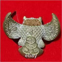 Real Amulet Owl Bird Phaya Nok Thuet Tue LP Chu 9th Batch Thai Buddha Talisman