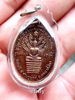 Real LP KOON Monk Thai Buddha Amulet For Lucky Pendant BE. 2537