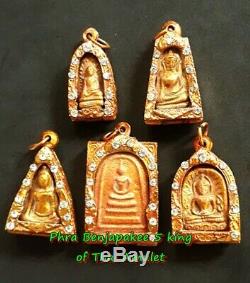 Real Phra Benjapakee 5 king of Thai Amulet Old Buddha Powerful Kru Wat Phra Keaw