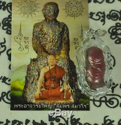 Real Red Sun LEKLAI SURIYAN Suriyant RACHA Best Protection Thai Buddha Amulet