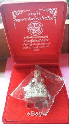 Real Silver Beautiful Phra Kring Statue Phra Maha Surasak Thai Buddha Amulet