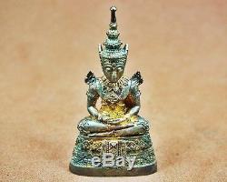 Real Siver Thai Emperor Amulet The Emerald Buddha Phra Keaw Morakot, Fortune