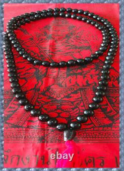 Real Thai Amulet Buddha Leklai Nam Phi Necklace 108 Bead Praying By Lp Thongkum