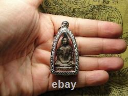 Real Thai Buddha Amulet Pendant Talisman Phra Lp Derm 2 Face Statue Charm M056