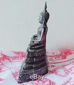 Real Very Rare LP Srisawat Buddha statue Thai Amulet Lucky Rich Wealth Holy