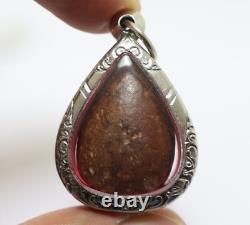 Red Phra Nang Kampang Gleepbua Buddha Amulet Pendant Thai Magic Blessed Antique