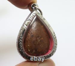 Red Phra Nang Kampang Gleepbua Buddha Amulet Pendant Thai Magic Blessed Antique