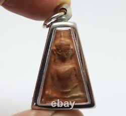 Red Phra Pong Supan Thai Antique Buddha Blessed Amulet Lucky Love Rich Pendant