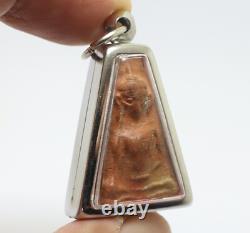 Red Phra Pong Supan Thai Antique Buddha Blessed Amulet Lucky Love Rich Pendant