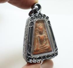Red Phra Pong Supan Thai Antique Buddha Blessed Amulet Lucky Love Rich Pendant