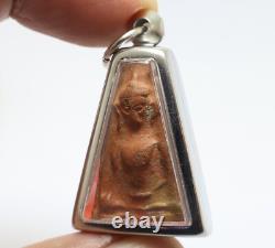 Red Phra Pong Supan Thai Antique Buddha Blessed Amulet Lucky Love Rich Pendant