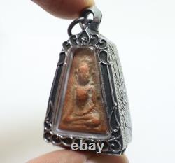 Red Phra Pong Supan Thai Antique Buddha Blessed Amulet Lucky Love Rich Pendant