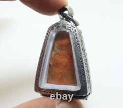 Red Phra Pong Supan Thai Antique Buddha Blessed Amulet Lucky Love Rich Pendant