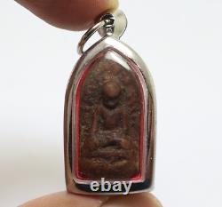 Red Phra Rod Benjapakee Thai Buddha Lucky Rich Money Amulet Protection Pendant