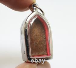 Red Phra Rod Benjapakee Thai Buddha Lucky Rich Money Amulet Protection Pendant