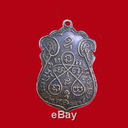 Rian LP Eiam Wat Nang Old Thai Amulet Buddha For Lucky Pendant BE. 2467, Genuine