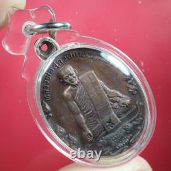 Rien Lp Sood. Roon Pituphum, Wat Kalong BE2522. Thai buddha amulet & CARD #3