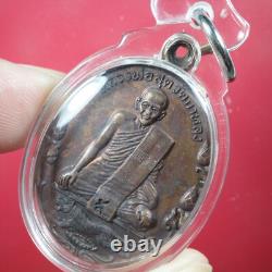 Rien Lp Sood. Roon Pituphum, Wat Kalong BE2522. Thai buddha amulet & CARD #3