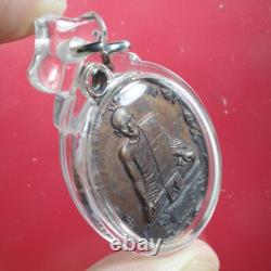 Rien Lp Sood. Roon Pituphum, Wat Kalong BE2522. Thai buddha amulet & CARD #3