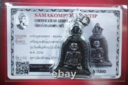Rien Rakhang (Nuer Thongdang) LP Kasem- BE. 2536 & Thai buddha amuletCard #25