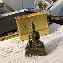 Ruesi Phra Lp Rare Old Thai Buddha Amulet Pendant Magic Ancient Idol#30