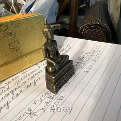 Ruesi Phra Lp Rare Old Thai Buddha Amulet Pendant Magic Ancient Idol#30