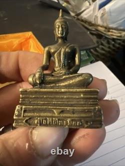 Ruesi Phra Lp Rare Old Thai Buddha Amulet Pendant Magic Ancient Idol#30