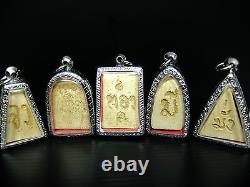 SET Benjapakee Gold Relics Buddha Somdej Phratat Wat Phrakaew thai buddha amulet