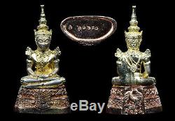 SILVER 925 Thai Buddha Amulet Phra LP. Sotron Wat Sotronwanaram Wealthy Success