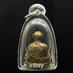 SUPER RARE! Thai Buddha Amulet LP TIM STATUE 1ST BATCH Old Real Pendant Thailand