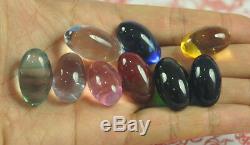 Sale 9 Gems Leklai Kaew Glass metal charms Crystal Thai Buddha Amulet Lek lai