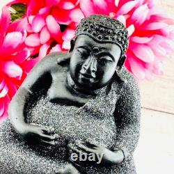 Sankajai Happy Buddha Statue Leklai Immortal Fortune Somporn Thai Amulet #16582