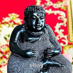 Sankajai Happy Buddha Statue Leklai Immortal Fortune Somporn Thai Amulet #16582