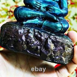 Sankajai Happy Buddha Statue Leklai Money Rich Rainbow Somporn Thai Amulet 17782