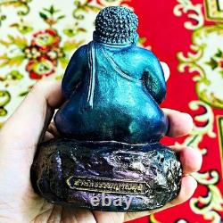 Sankajai Happy Buddha Statue Leklai Money Rich Rainbow Somporn Thai Amulet 17782