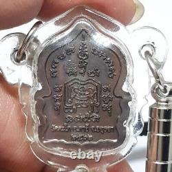 Set 2 Pcs Lp Ruay Wat Tako in Case + Necklace Lucky Thai Buddha Amulet Pendant