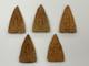 Set of (5) Thai Terracotta Buddha Triangular Votive Tablets, Phra Phim Thailand