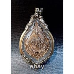 Seven Naga Cover Buddha Nak Prok Thai Amulet Pendant Year 2020 Red Bronze