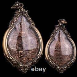 Seven Naga Cover Buddha Nak Prok Thai Amulet Pendant Year 2020 Red Bronze