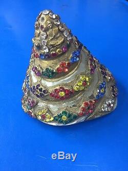 Shell Rare Crystal Old Thai Amulet Somdej LP. Toh Wat Phra Buddha #11