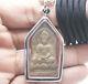 Shinaraj Sema Leaf Buddha Antique Magic Thai Amulet Lucky Rich Pendant Necklace