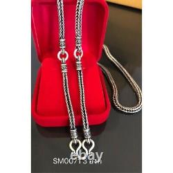 Silver 925 Necklace Phra 3 Hook Pendant Thai Amulet Lucky Buddha Handmade 30