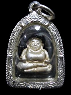 Silver Buddha Phra Sangkajai, Thep mongkol Model, Waterproof Silver Casing 925