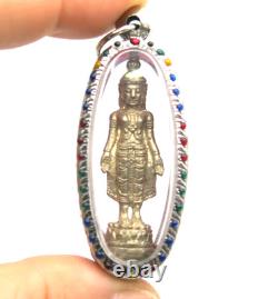 Silver Jatukam Ramathep Standing Thai Buddha Amulet Miracle Maker Pendant Rare