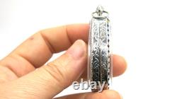 Silver Jatukam Ramathep Standing Thai Buddha Amulet Miracle Maker Pendant Rare