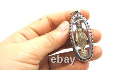 Silver Jatukam Ramathep Standing Thai Buddha Amulet Miracle Maker Pendant Rare